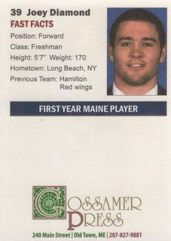 2009-10 Gossamer Press Maine Black Bears (NCAA) #22 Joe Diamond Back