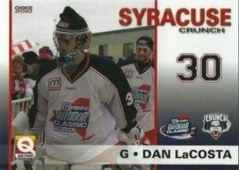 2009-10 Choice Syracuse Crunch (AHL) #15 Dan LaCosta Front