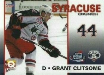 2009-10 Choice Syracuse Crunch (AHL) #19 Grant Clitsome Front