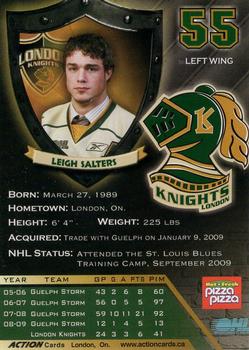 2009-10 Action London Knights (OHL) #15 Leigh Salters Back