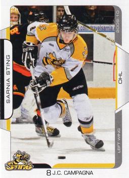 2009-10 Extreme Sarnia Sting (OHL) #5 J.C. Campagna Front