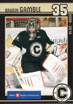 2009-10 Chilliwack Bruins (WHL) #NNO Braden Gamble Front