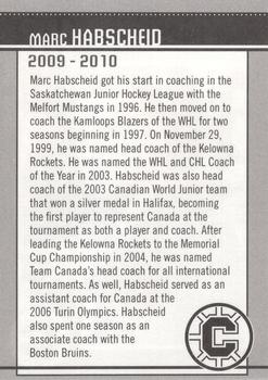 2009-10 Chilliwack Bruins (WHL) #NNO Marc Habscheid Back