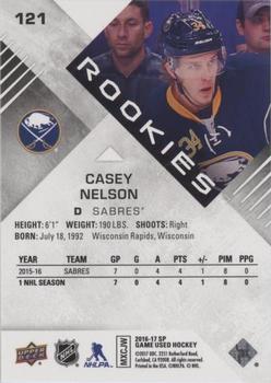 2016-17 SP Game Used - Rainbow Player Age #121 Casey Nelson Back