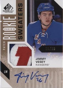 2016-17 SP Game Used - Inked Rookie Sweaters Patch #RS-JV Jimmy Vesey Front