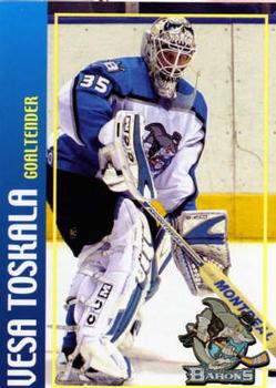 2002-03 Cleveland Barons (AHL) #20 Vesa Toskala Front