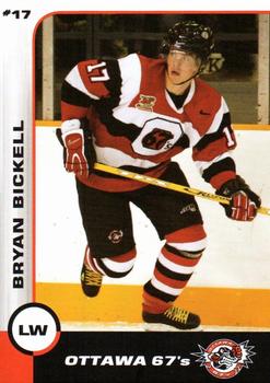 2002-03 Ottawa 67's (OHL) #NNO Bryan Bickell Front