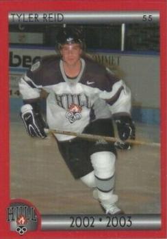 2002-03 Cartes, Timbres et Monnaies Sainte-Foy Hull Olympiques (QMJHL) #23 Tyler Reid Front