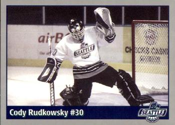 1995-96 Seattle Thunderbirds (WHL) #NNO Cody Rudkowsky Front