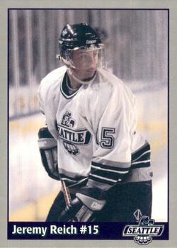 1995-96 Seattle Thunderbirds (WHL) #NNO Jeremy Reich Front
