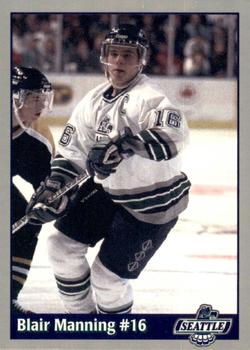 1995-96 Seattle Thunderbirds (WHL) #NNO Blair Manning Front