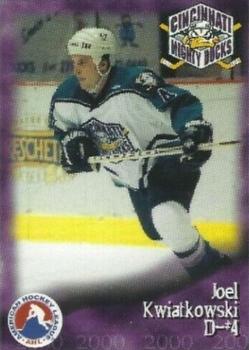 1999-00 Arnold Printing Cincinnati Mighty Ducks (AHL) #5 Joel Kwiatkowski Front