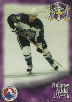 1999-00 Arnold Printing Cincinnati Mighty Ducks (AHL) #7 Philippe Audet Front