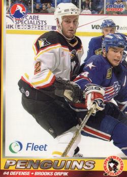 2001-02 Choice Wilkes-Barre/Scranton Penguins (AHL) #4 Brooks Orpik Front