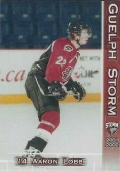 2001-02 M&T Printing Guelph Storm (OHL) #11 Aaron Lobb Front