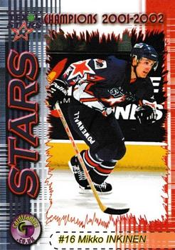 2001-02 Cardtraders Dundee Stars (EIHL) #8 Mikko Inkinen Front