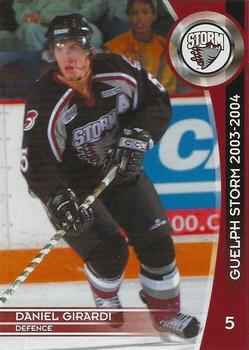 2003-04 M&T Printing Guelph Storm (OHL) #3 Daniel Girardi Front