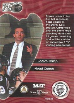 2003-04 M&T Printing Guelph Storm (OHL) #23 Shawn Camp Back