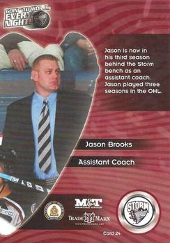 2003-04 M&T Printing Guelph Storm (OHL) #24 Jason Brooks Back