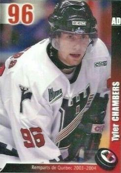 2003-04 Cartes, Timbres et Monnaies Sainte-Foy Quebec Remparts (QMJHL) #NNO Tyler Chambers Front