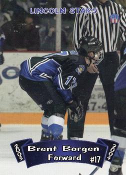 2003-04 Blueline Booster Club Lincoln Stars (USHL) #12 Brent Borgen Front