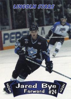 2003-04 Blueline Booster Club Lincoln Stars (USHL) Update #34 Jared Bye Front