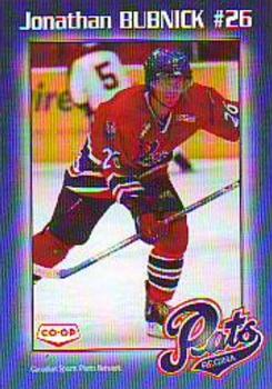 2003-04 Co-op Regina Pats (WHL) #NNO Jonathan Bubnick Front