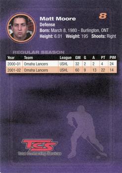 2004-05 Knoxville Ice Bears (SPHL) #NNO Matt Moore Back