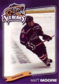 2004-05 Knoxville Ice Bears (SPHL) #NNO Matt Moore Front