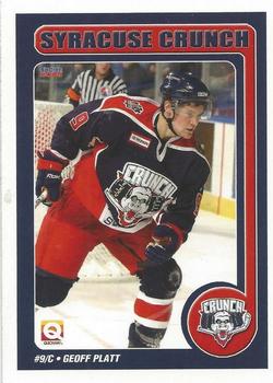 2005-06 Choice Syracuse Crunch (AHL) #6 Geoff Platt Front