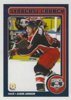 2005-06 Choice Syracuse Crunch (AHL) #24 Aaron Johnson Front