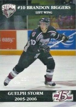 2005-06 M&T Printing Guelph Storm (OHL) #C-03 Brandon Biggers Front
