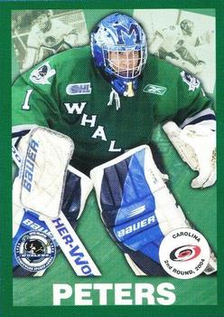 2005-06 Plymouth Whalers (OHL) #B-01 Justin Peters Front