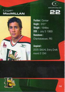 2005-06 Extreme Halifax Mooseheads (QMJHL) #14 Logan MacMillan Back