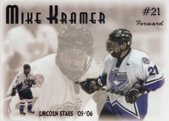 2005-06 Blueline Booster Club Lincoln Stars (USHL) #14 Mike Kramer Front
