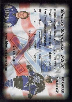 2005-06 Blueline Booster Club Lincoln Stars (USHL) Update #12-T Brent Borgen Back