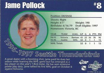 1996-97 Seattle Thunderbirds (WHL) #NNO Jame Pollock Back