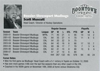 2006-07 Bossier-Shreveport Mudbugs (CHL) #NNO Scott Muscutt Back