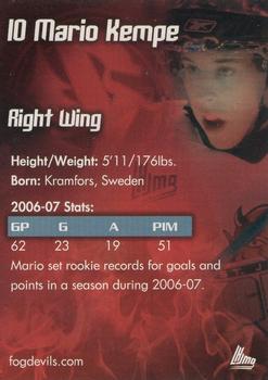2006-07 St. John's Fog Devils (QMJHL) #14 Mario Kempe Back