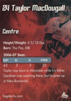 2006-07 St. John's Fog Devils (QMJHL) #16 Taylor MacDougall Back