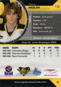 2006-07 Extreme Victoriaville Tigres (QMJHL) #10 Dave Nolin Back