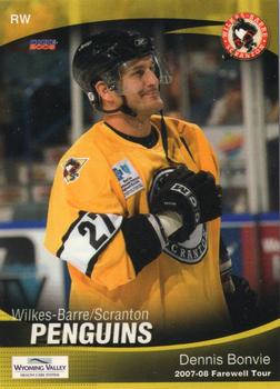 2007-08 Choice Wilkes-Barre/Scranton Penguins (AHL) #2 Dennis Bonvie Front