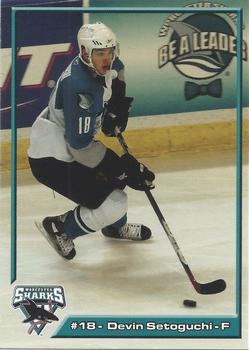 2007-08 Saint Vincent Hospital Worcester Sharks (AHL) #18 Devin Setoguchi Front