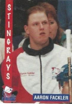 1995-96 South Carolina Stingrays (ECHL) #NNO Aaron Fackler Front
