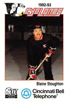 1992-93 Cincinnati Cyclones (IHL) #25 Blaine Stoughton Front