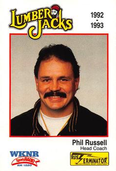 1992-93 Cleveland Lumberjacks (IHL) #5 Phil Russell Front