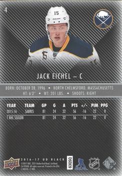2016-17 Upper Deck Black #4 Jack Eichel Back