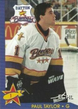1994-95 Dayton Bombers (ECHL) #2 Paul Taylor Front