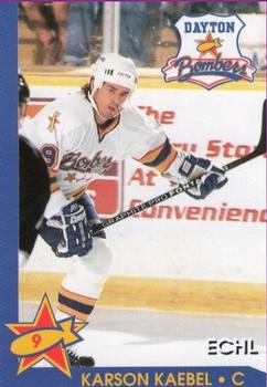 1994-95 Dayton Bombers (ECHL) #7 Karson Kaebel Front