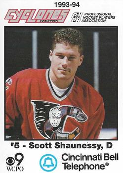 1993-94 Cincinnati Cyclones (IHL) #23 Scott Shaunessy Front